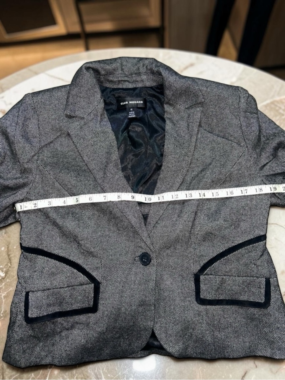 Vintage Club Monaco Wool Blend Tweed Blazer size 10